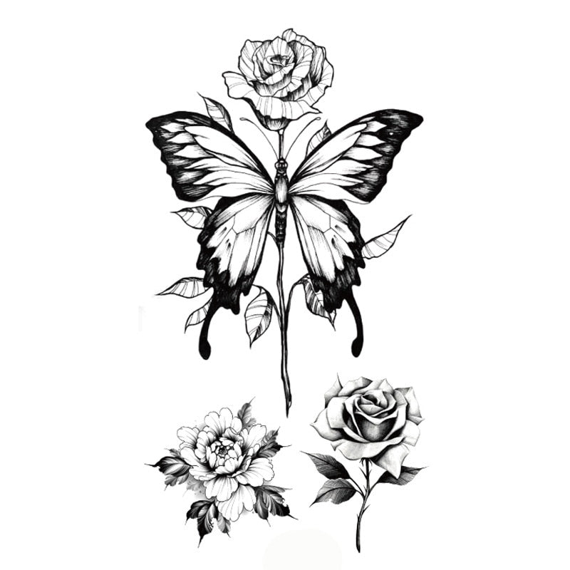 Flower Tattoo Sticker