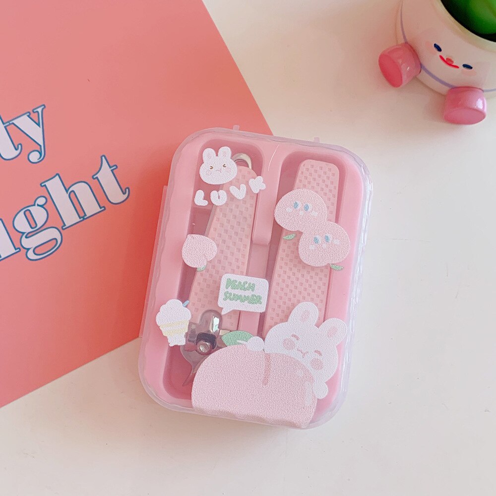2PCs Set Cute Stainless Steel Nail Clipper