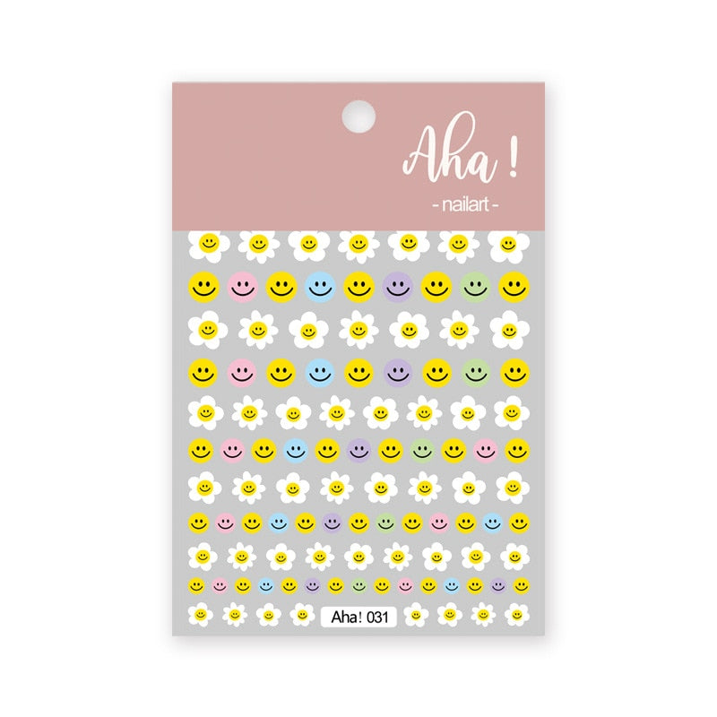 1 sheet Smile Nail Art 3D Stickers