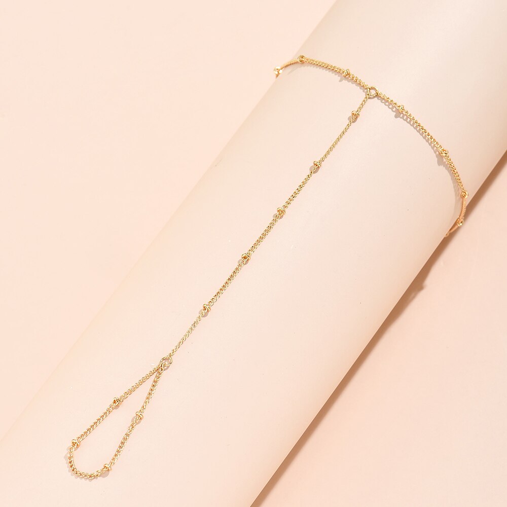 Gold Chain Bracelet Ring