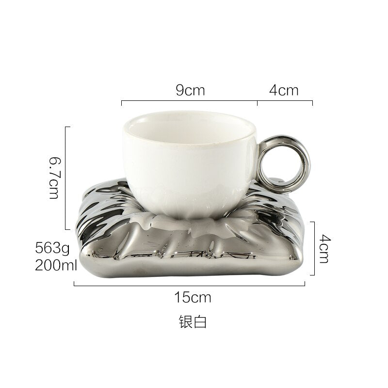 Silver Ceramic Mug