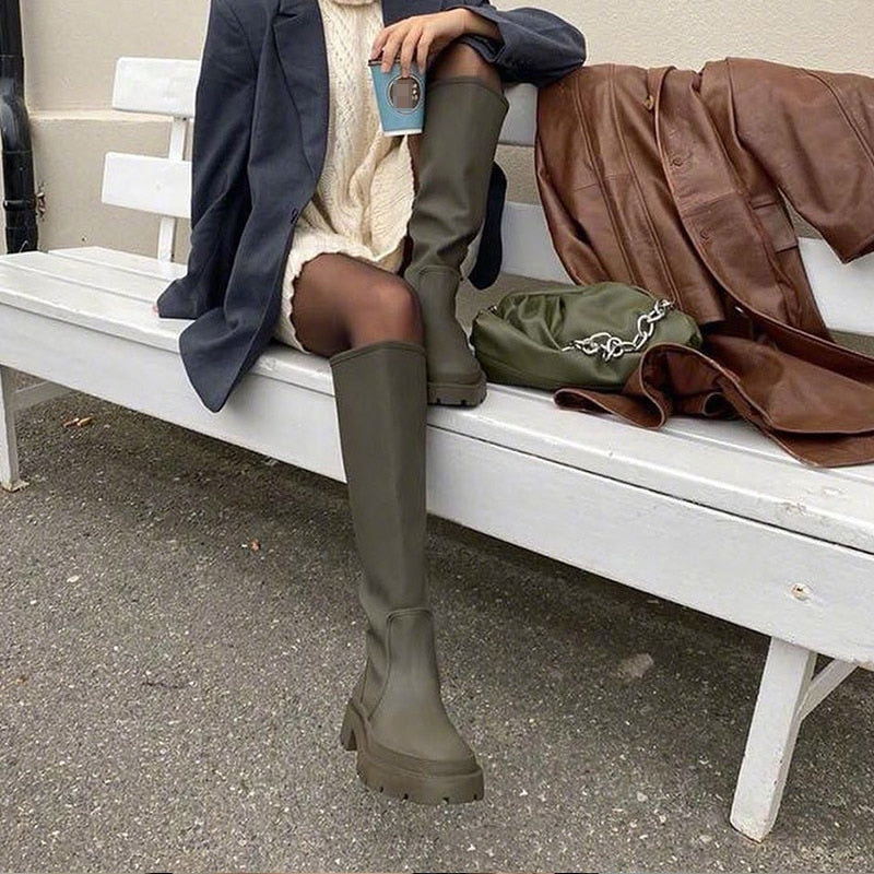 Knee-High Chelsea Boots
