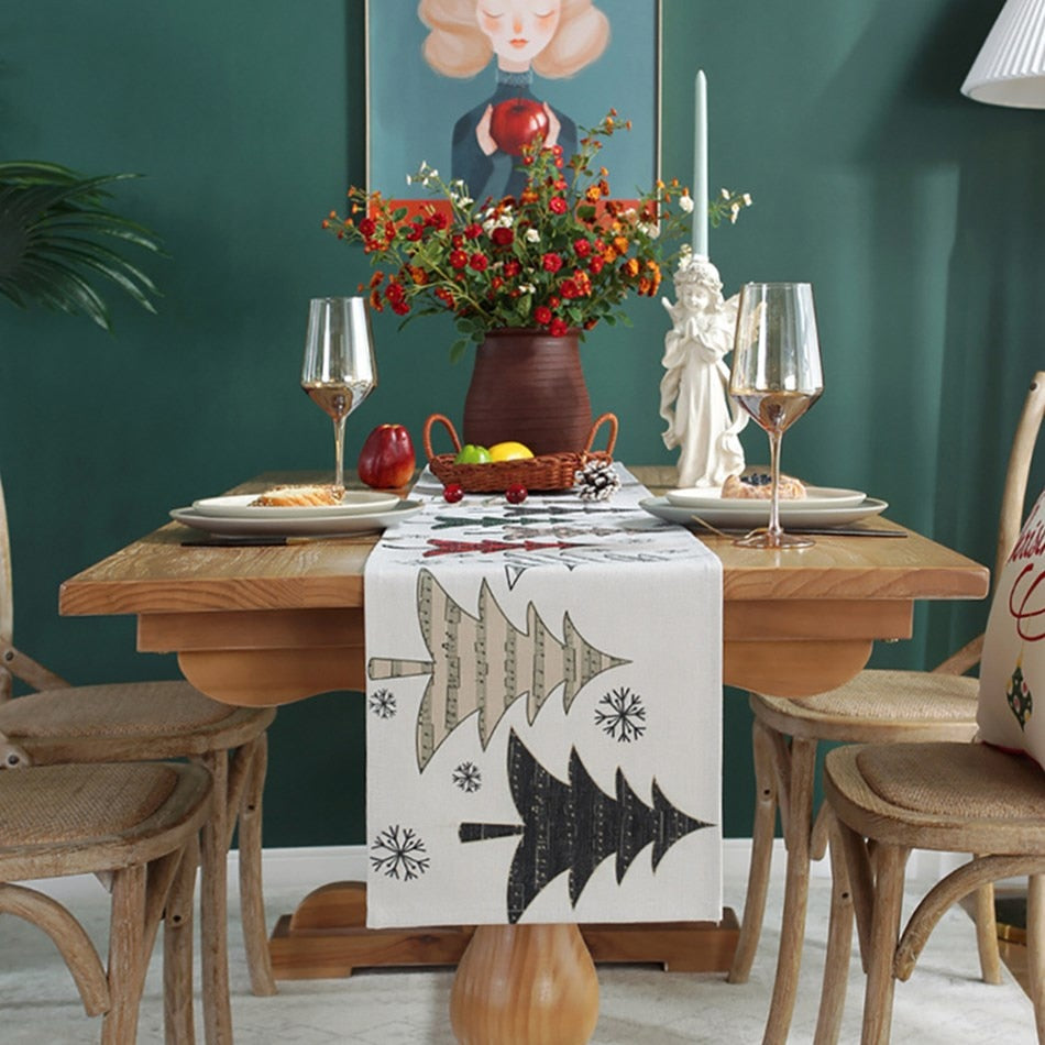 Christmas Tree Multicolor Pattern Runner