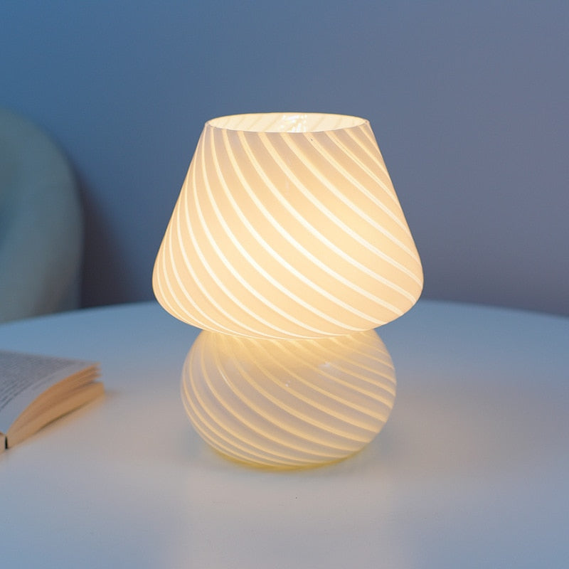 Mushroom Glass LED Desk Lamp