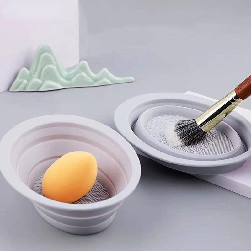 Silicone Makeup Brush Cleaner Bowl Foldable
