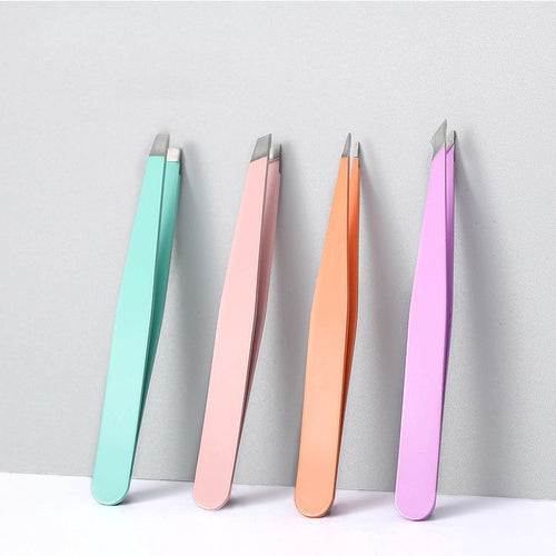 1 Pcs 4 Styles Tip Flat Eyebrow Tweezers