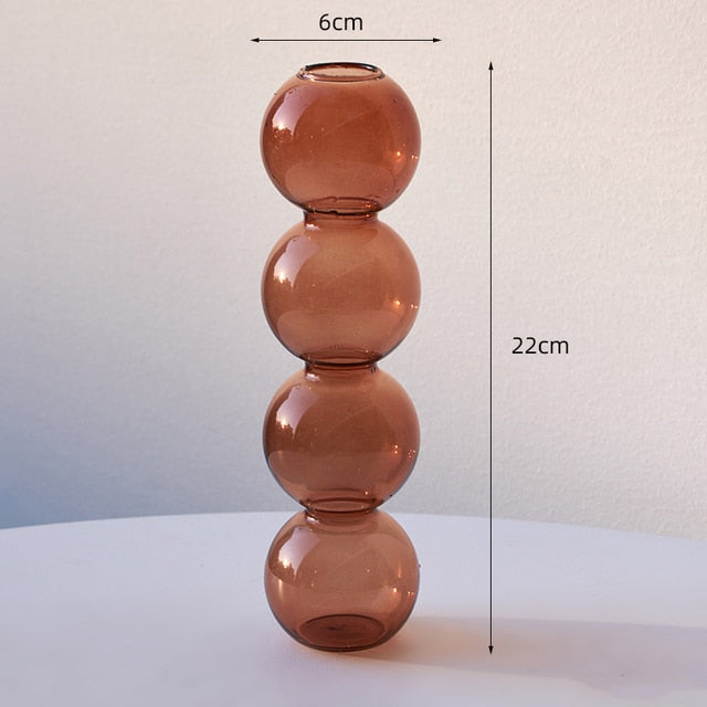 Nordic Glass Bubble Flower Vases
