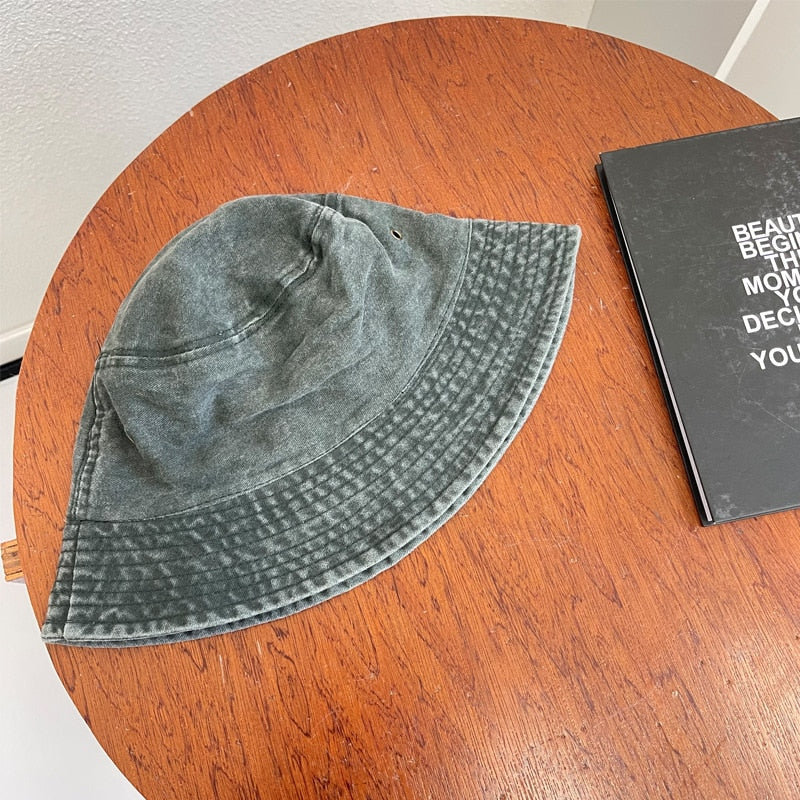 Washed Denim Bucket Hat