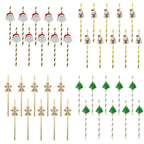 10Pcs/pack Christmas Disposable Paper Traws