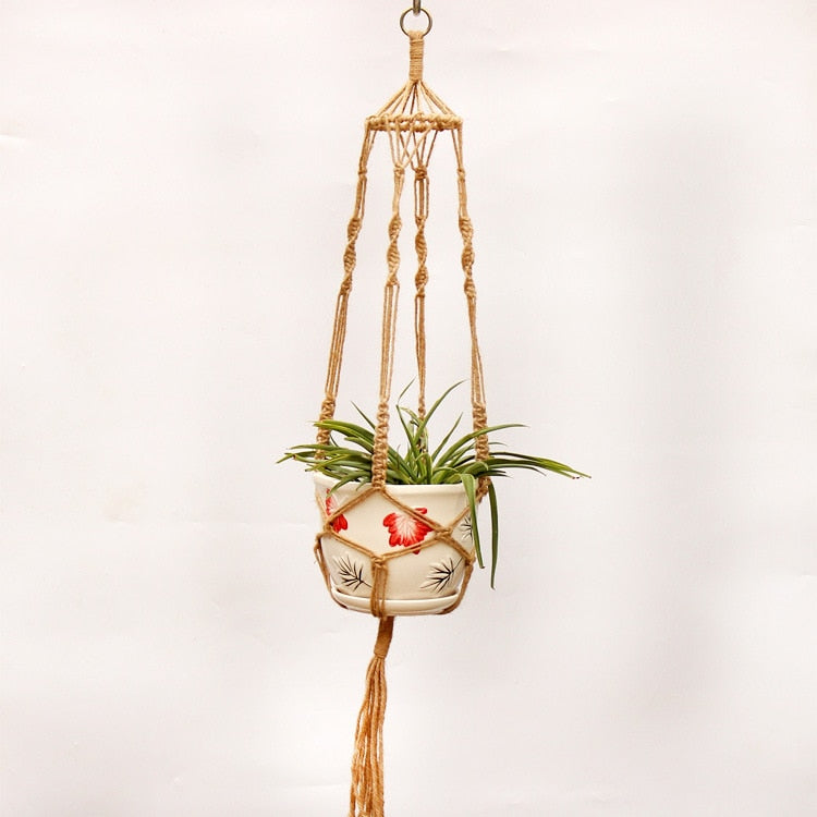 Hemp Rope Hanging Flower Pot