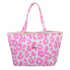 Pink Leopard Canvas Tote Bag