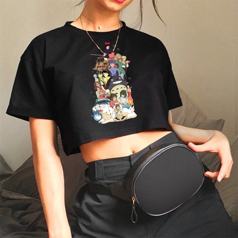 Kawaii Crop Top T Shirt