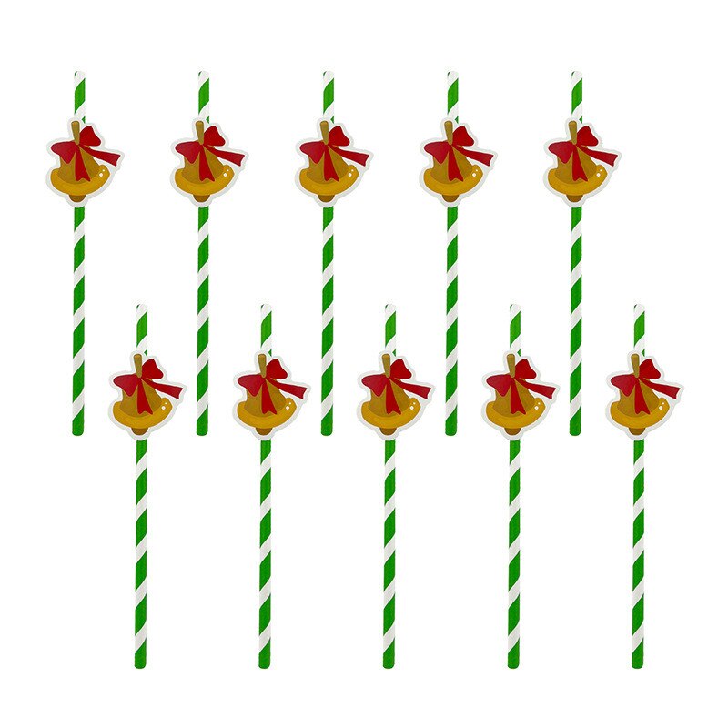 10Pcs/pack Christmas Disposable Paper Traws