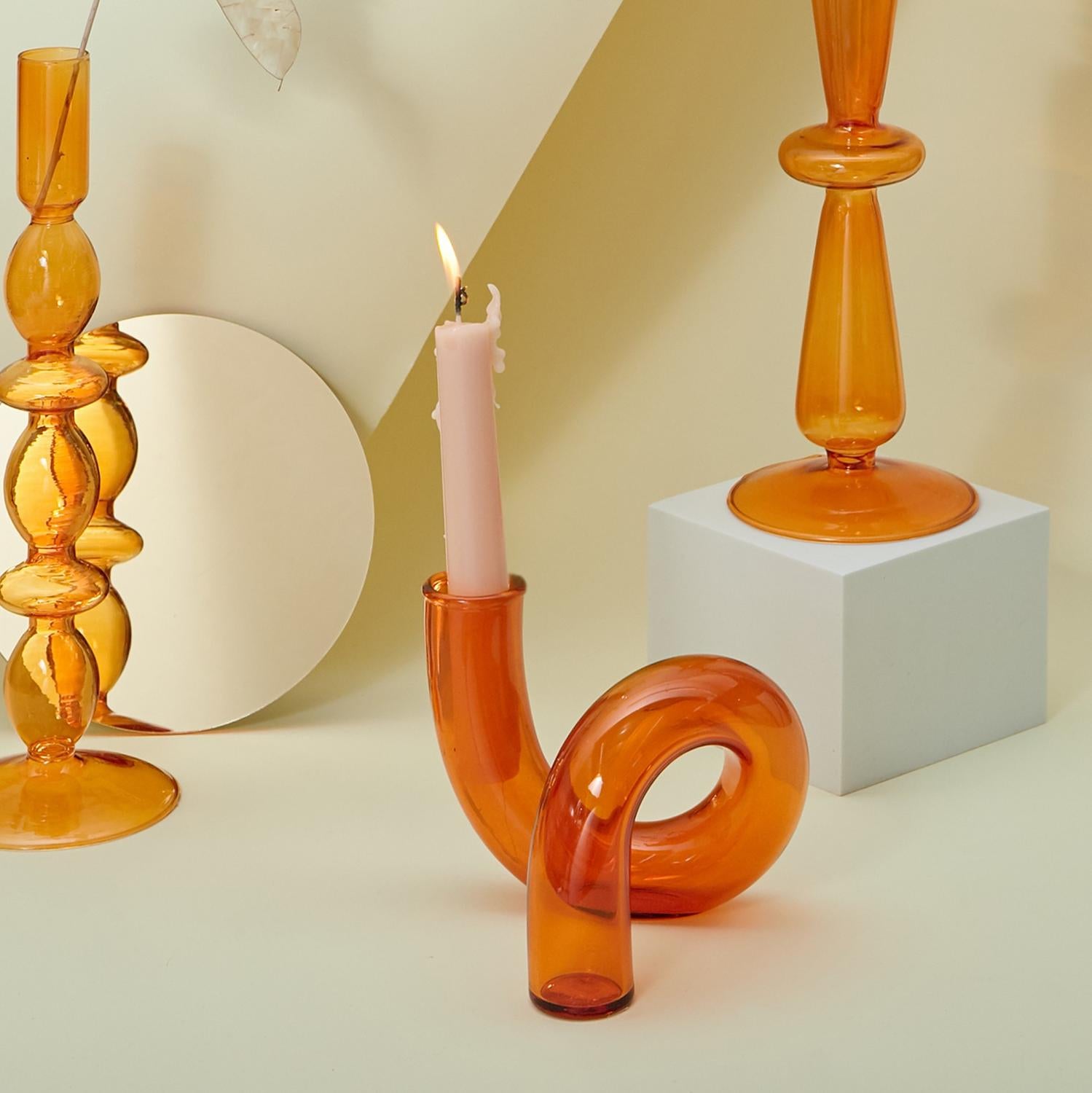 Glass  Candle Holders