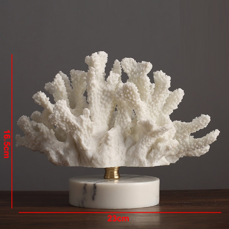 Coral Marble Base Resin Deco