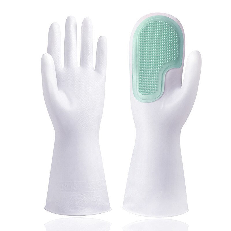 Silicone Cleaning Glove With Brush
