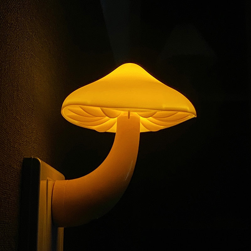 LED Night Light  Plug Mushroom Lamp