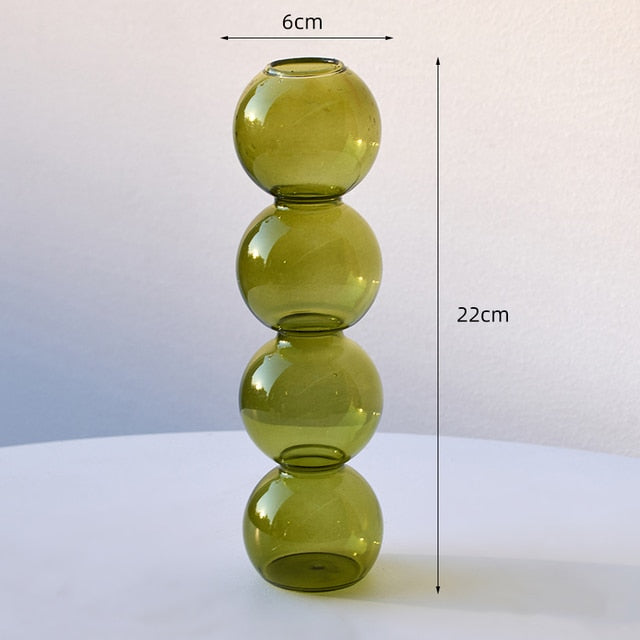Nordic Glass Bubble Flower Vases