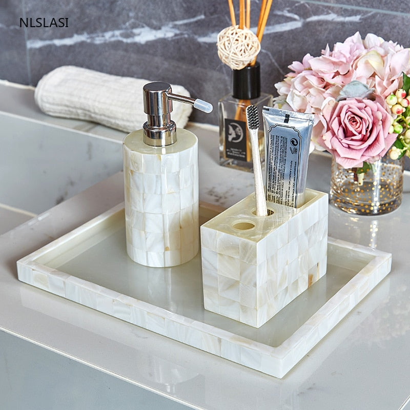 Shell Resin Bathroom Set