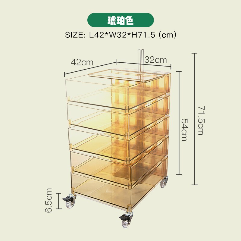 Acrylic Rotary Storage Trolley