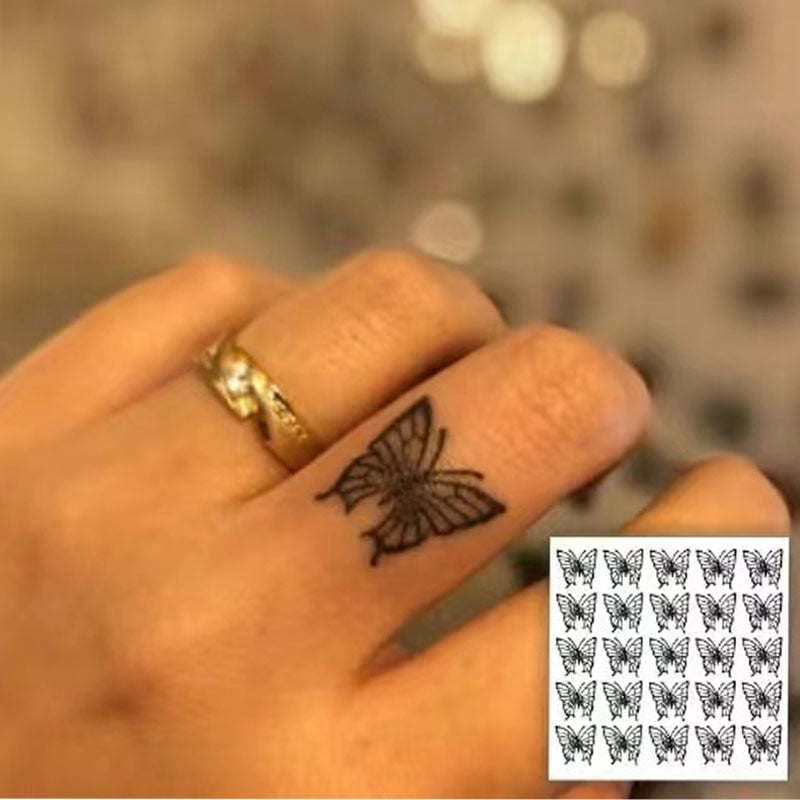 Butterfly Finger Sticker Tattoo