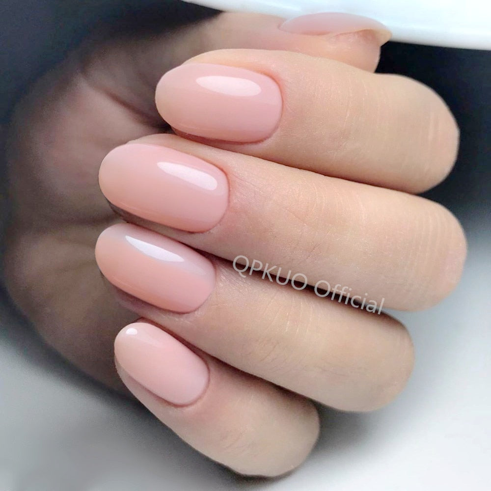 24Pcs Pink Short Press On Nails