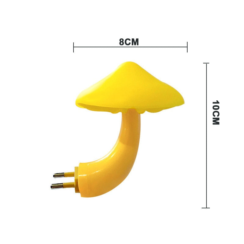 LED Night Light  Plug Mushroom Lamp
