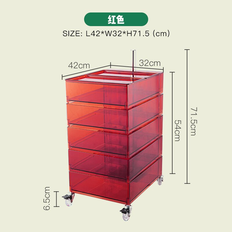 Acrylic Rotary Storage Trolley