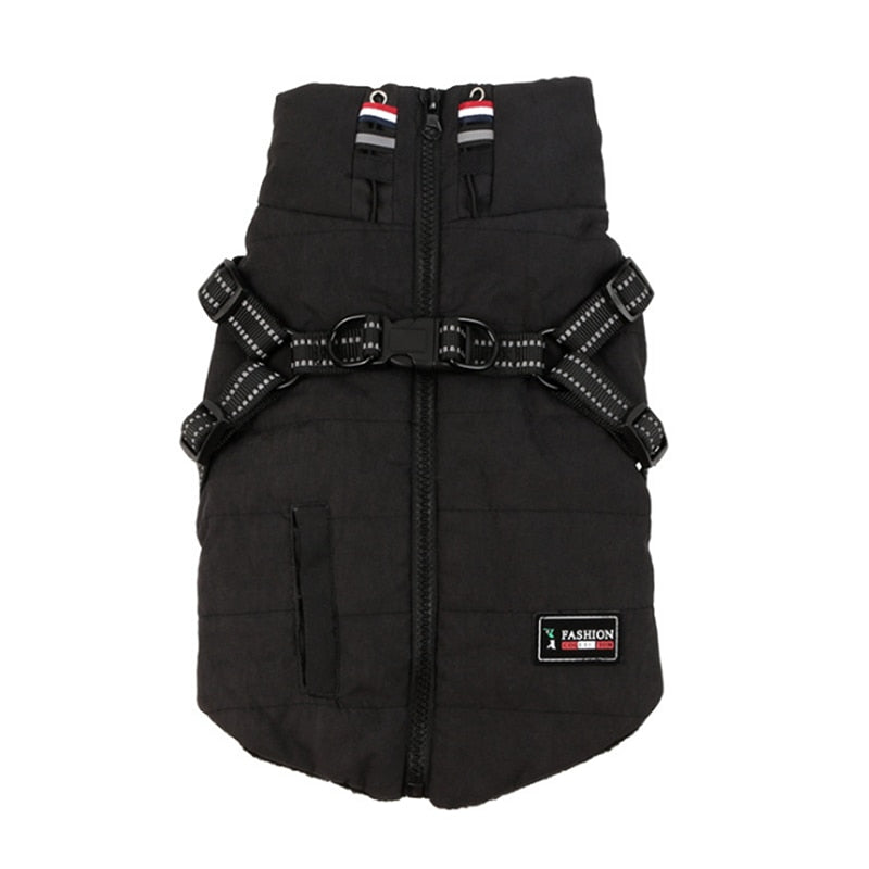 Large Pet Dog Jacket With Harness