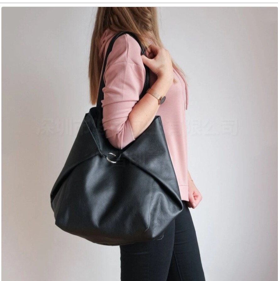 Leather Oversize Tote Shoulder Bag