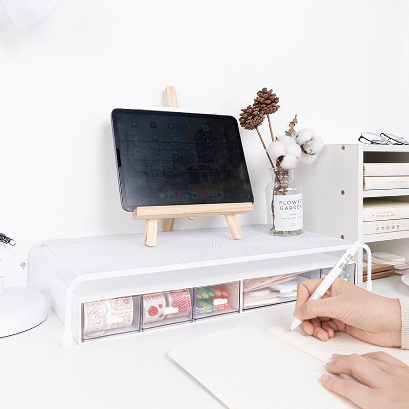 Desktop Computer Elevated Monitor Iron Rack