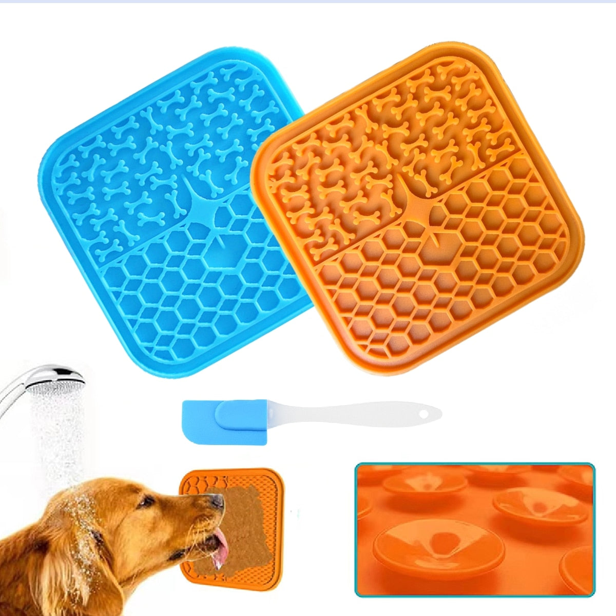 Square Pattern Silicone Feeding Pad