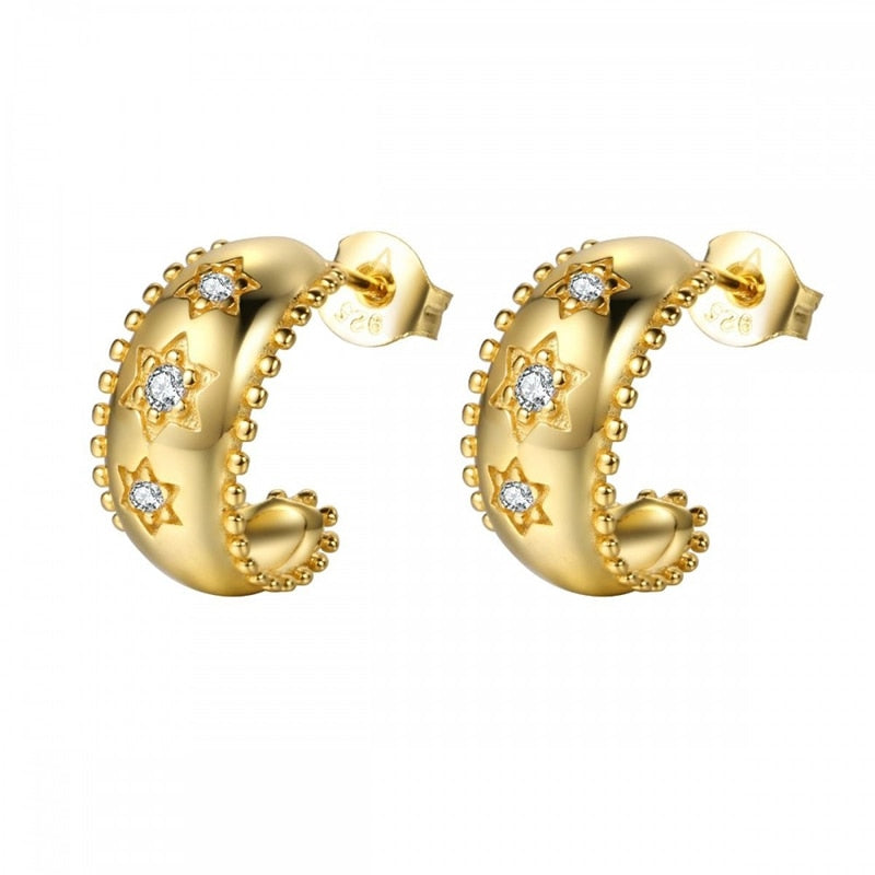 Gold Earrings Set