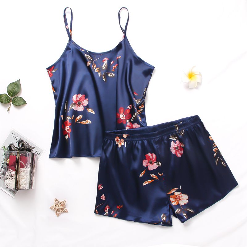 Silk Satin Floral Pajama Set