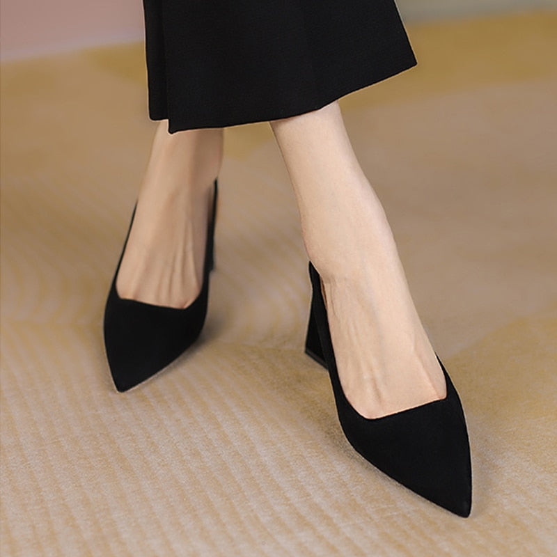 Pumps Black High Heels Shoes