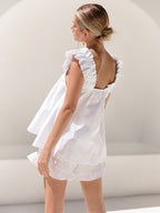 Cotton White Sleeveless Pajama