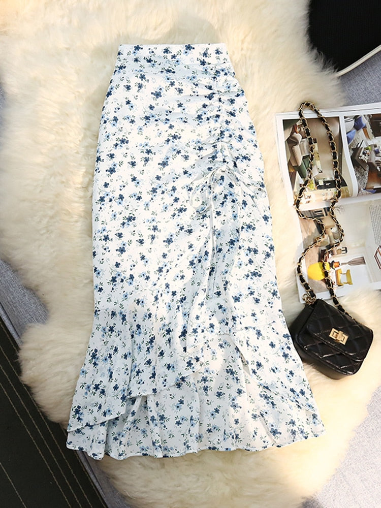 Floral Print Mermaid Skirts