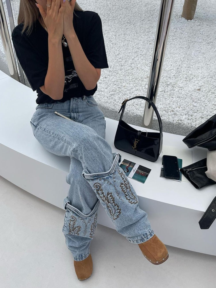 Embroidered Jeans