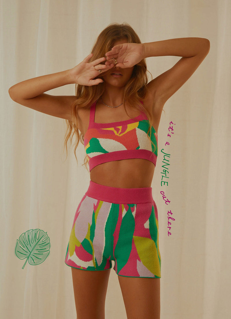 Multicolor Knit Two Piece Sets