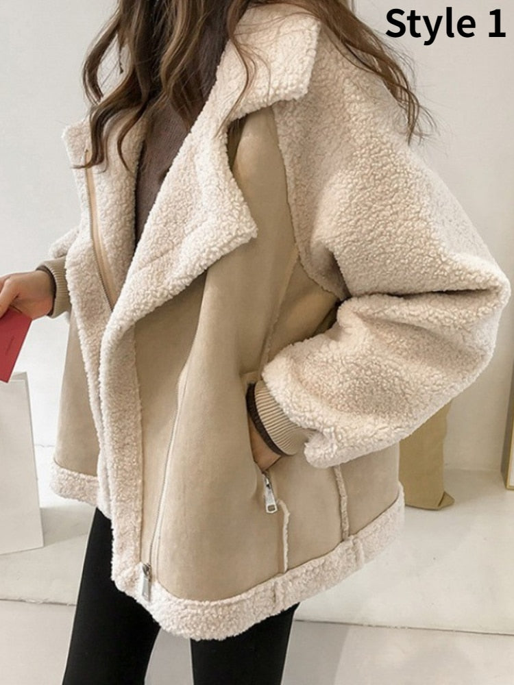 Motorcycle Bomber Loose Jacket