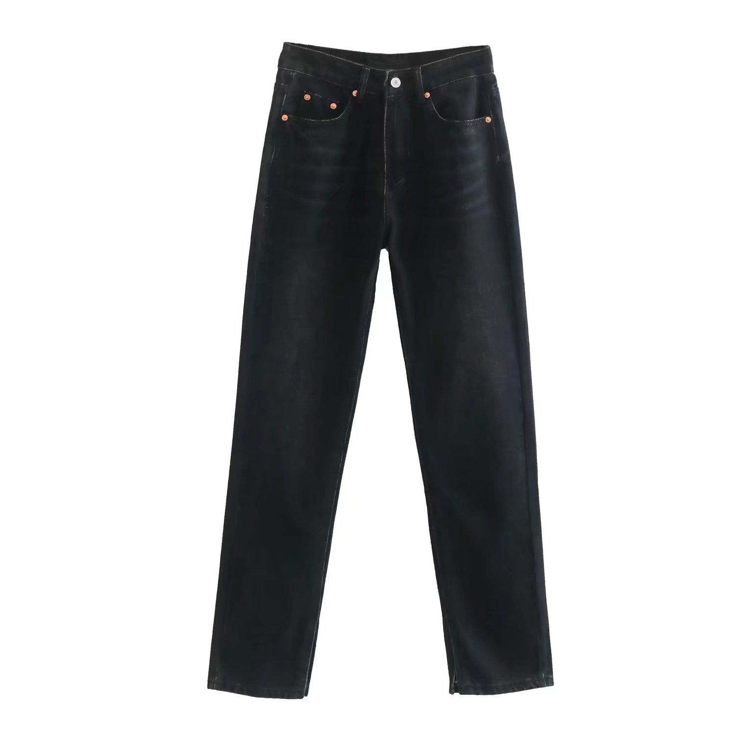 High-waisted Trousers  Slim Jeans