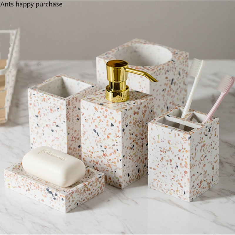 Resin Bathroom 5-piece Set