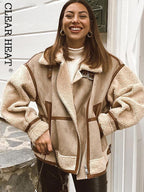 Fur Faux Leather Lamb Jacket