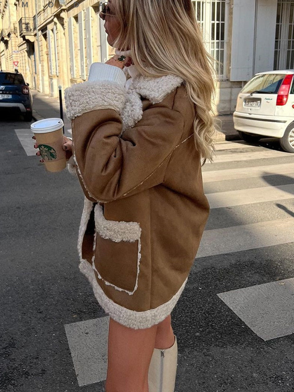 Warm Faux Fur Fleece Coat Jacket