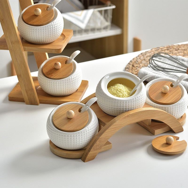 Ceramic Seasoning Box Pot Set