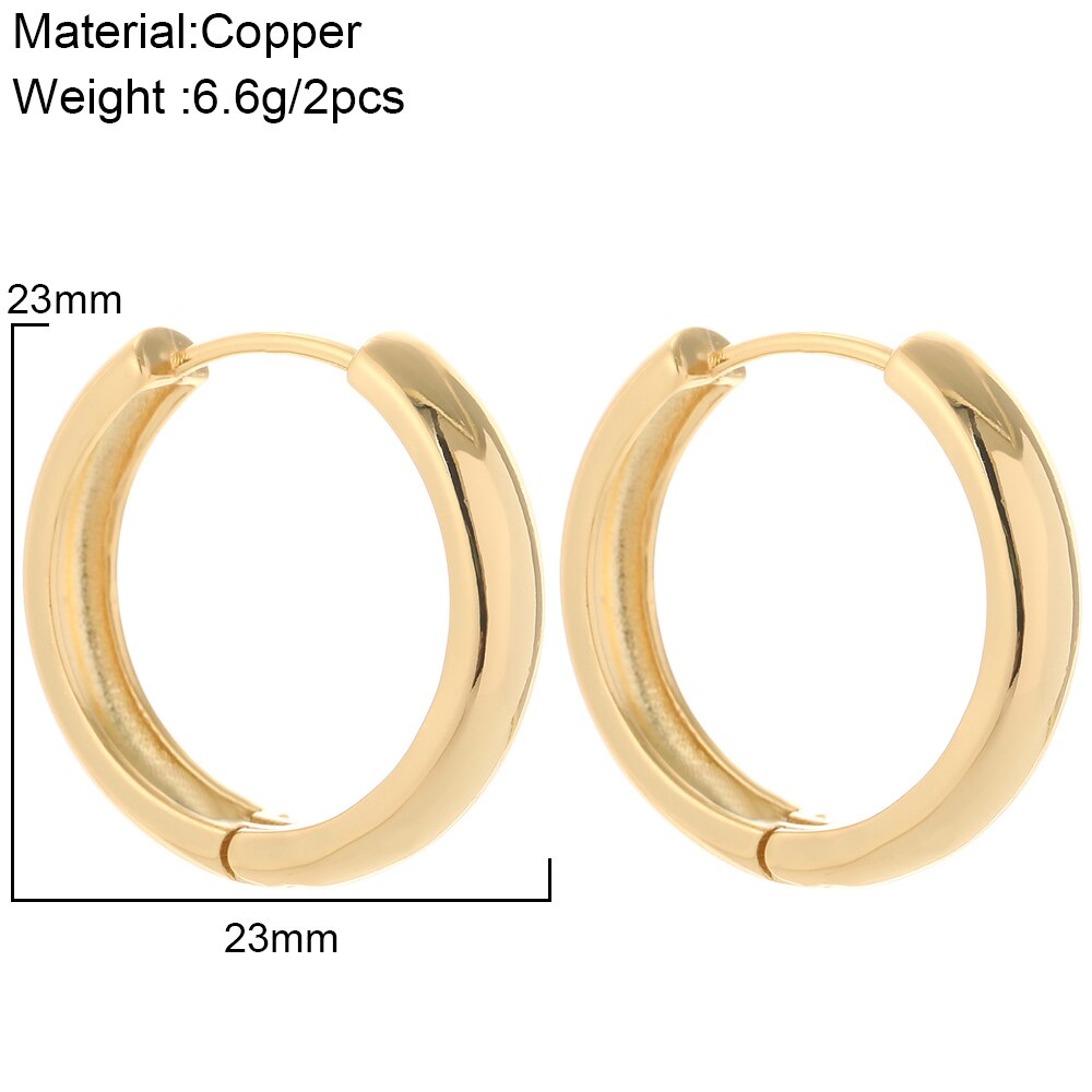 Simple Gold Hoop Earrings