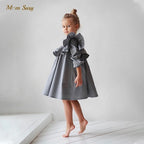 Cotton Ruffle Long Sleeve Dress