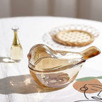 Jewelry Box Bird Shape Glass Jar