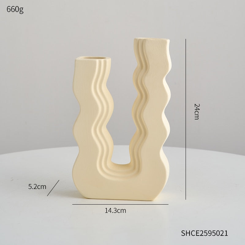Ceramic Geometric Art Vases