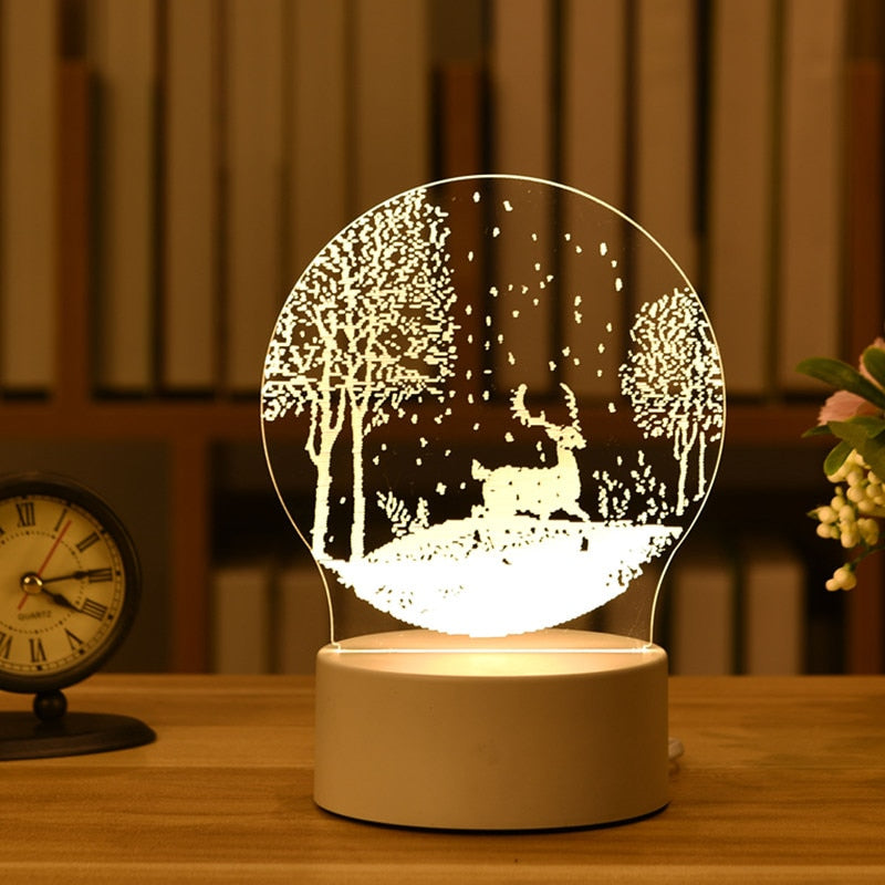 Christmas 3D Acrylic Night Light